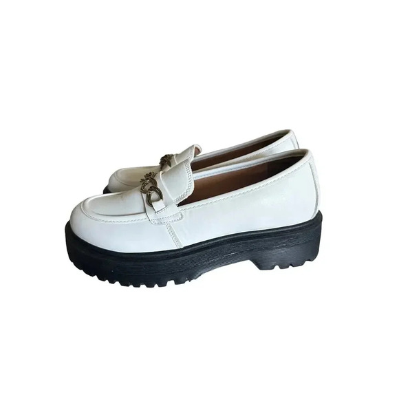 Lulus Raphlyn White Platform Loafers - Picture 4 of 7